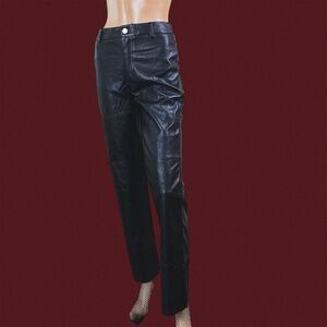 Princess Polly black faux leather high rise pants size 4